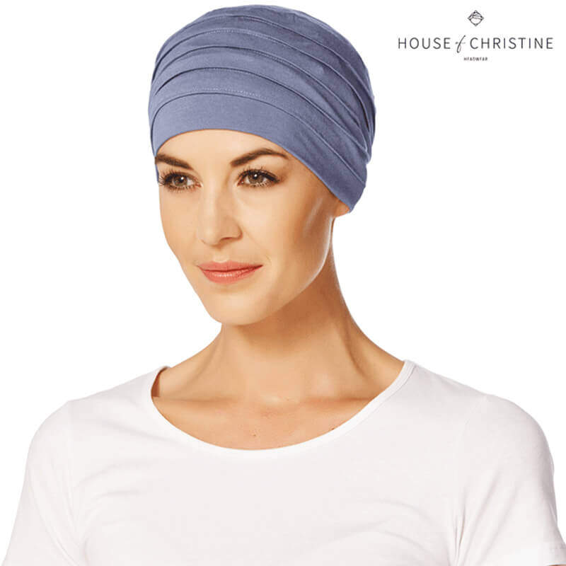 Bonnet chimio Ella myosotis