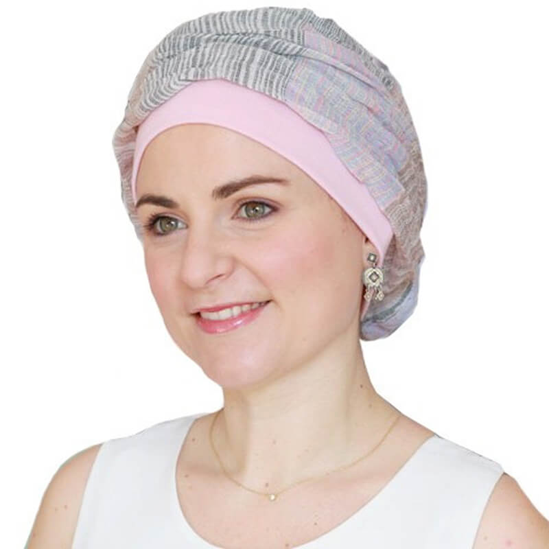 Bonnet chimio Mano rose