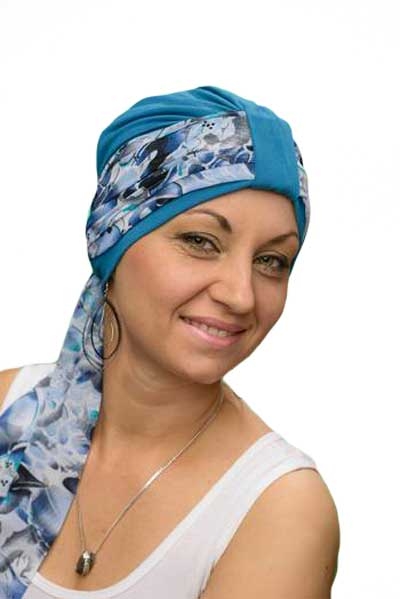 Foulard drapé Nora - Mousseline de soie - Agrémenter bonnets et casquettes 15 Foulard Nora CH 17