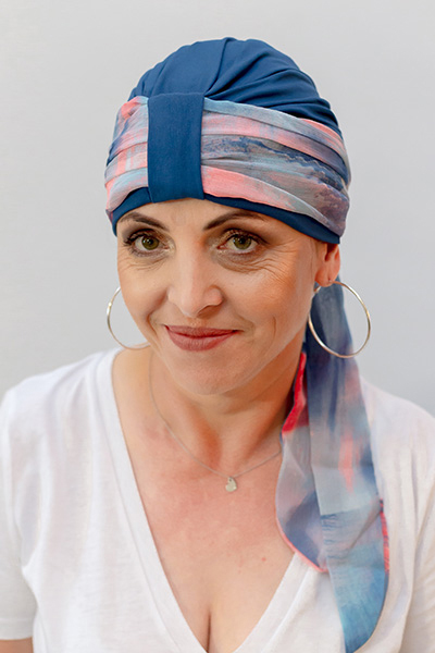 Foulard drapé Nora - Mousseline de soie - Agrémenter bonnets et casquettes 8 Foulard Nora CH 52