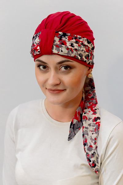 Foulard drapé Nora - Mousseline de soie - Agrémenter bonnets et casquettes 3 Foulard Nora CH 11