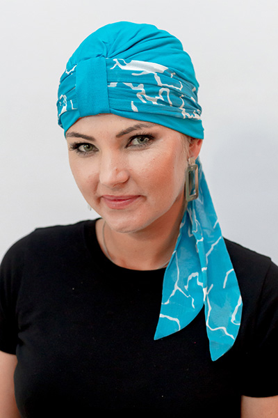 Foulard drapé Nora - Mousseline de soie - Agrémenter bonnets et casquettes 6 Foulard Chimio Nora 1/50