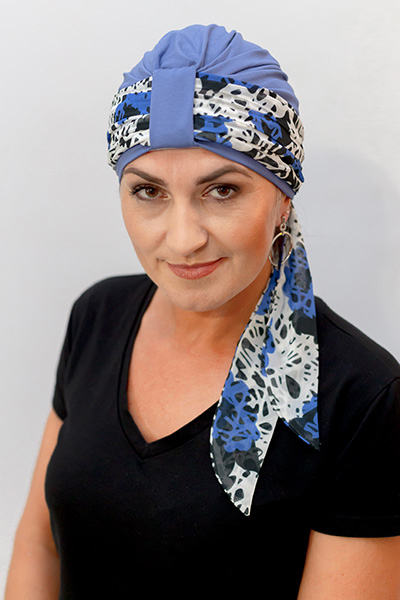 Foulard drapé Nora - Mousseline de soie - Agrémenter bonnets et casquettes 40 Foulard Nora CH 78