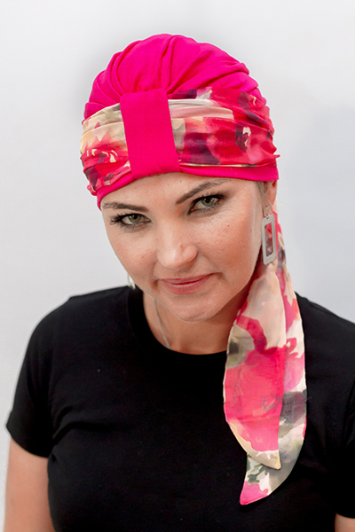 Foulard drapé Nora - Mousseline de soie - Agrémenter bonnets et casquettes 5 Foulard Nora K 3