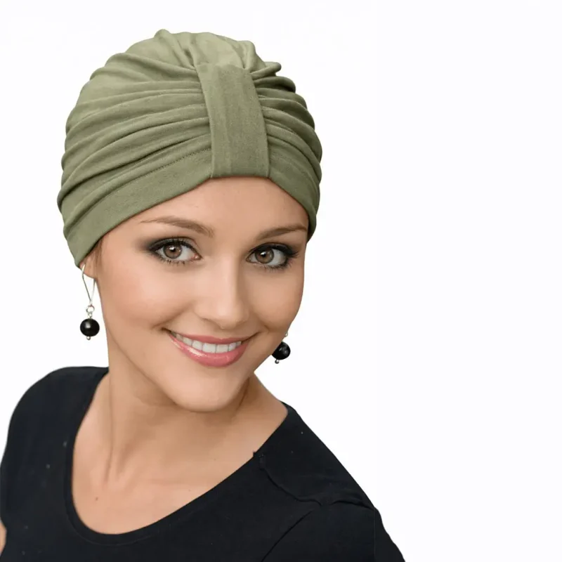 Bonnet chimio bambou Valery kaki