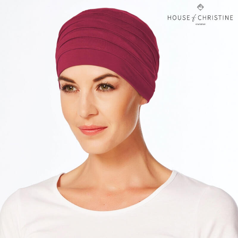 Bonnet chimio Ella grenat