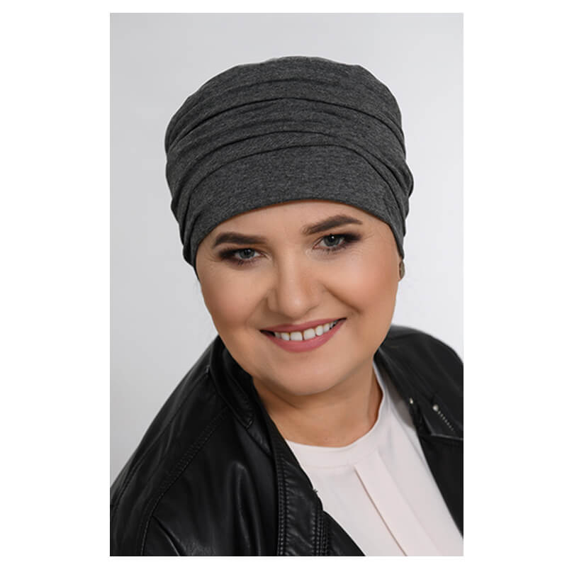 Bonnet Chimio Cindy en Coton Premium 6 Bonnet chimio Cindy gris