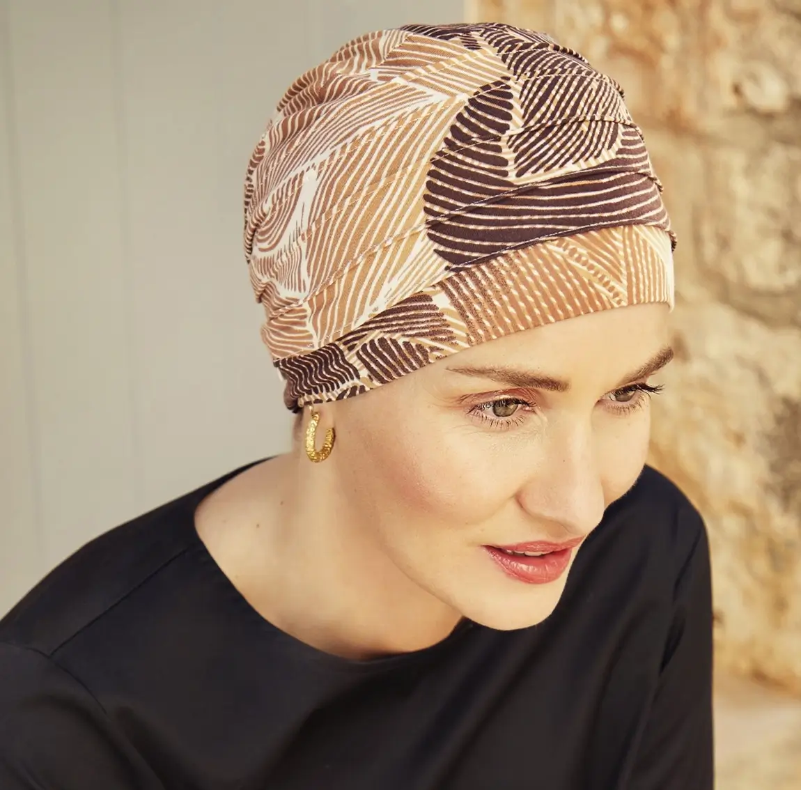 Bonnet Chimio Ella Nomade 1 Bonnet chimio imprimé Ella Nomade