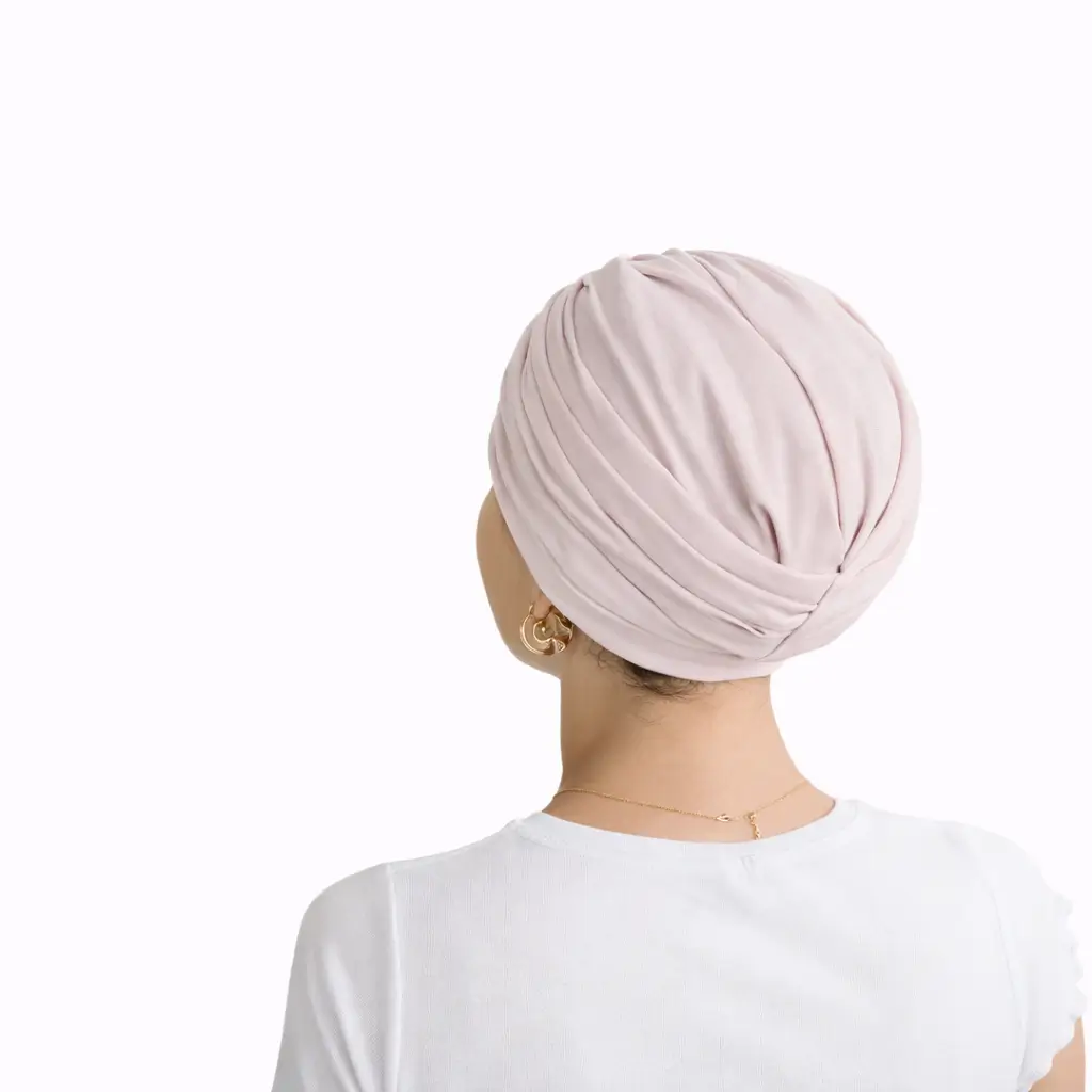 Bonnet Chimio Esme 3 Bonnet chimio Esme en bambou rose.