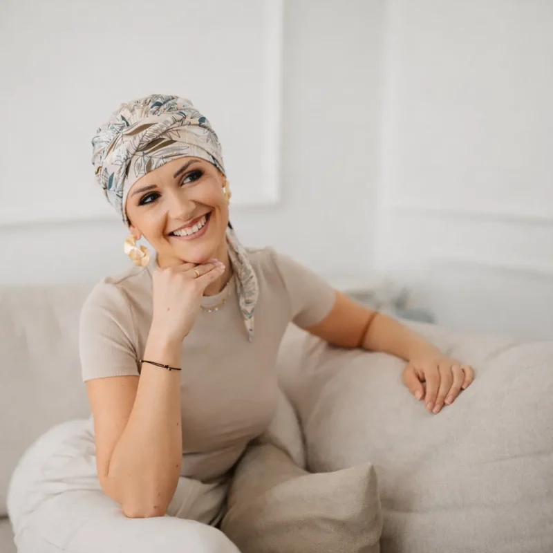 Turban chimio Amy Harmonie, élégant et confortable pour femme.