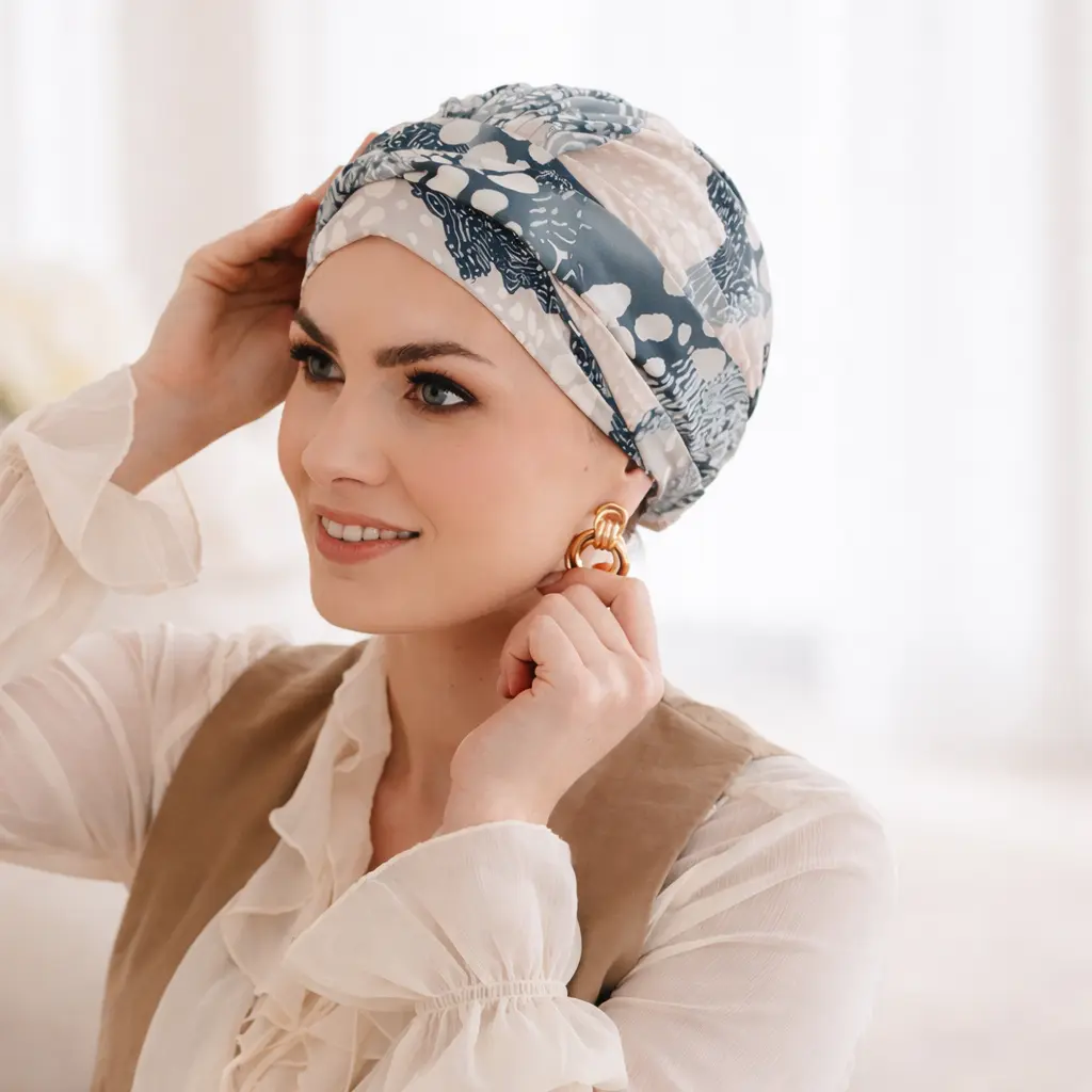 Bonnet chimio femme bambou Alani - Légèreté et praticité au quotidien 1 Bonnet chimio Alani